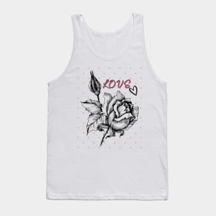 Rose into star pattern Tank Top